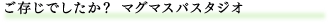 ご存じでしたか? マグマスパスタジオ