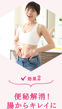 効果2：便秘解消！腸からキレイに